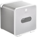 simpletome Toilet Paper Holder Wall Mount with Shelf Waterproof Adhesive or Drilling Install (Silvery, SUS304+ABS Plastic)