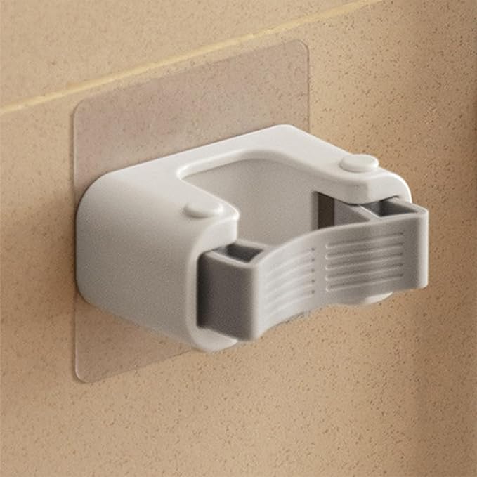 Broom Holder Wall Mount Mop and Command Broom Hanger Organizer Wall Mount Self Adhesive (2 Single clip)