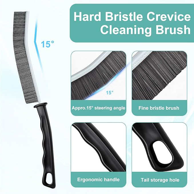 Crevice Cleaning Brush, Hard Bristle Brush for Cleaning, Multifunctional Gap Cleaning Brush Tool, Household Cleaning Tools for Kitchen, Bathroom, Toilet, Sink, Bathtub (5PCS)