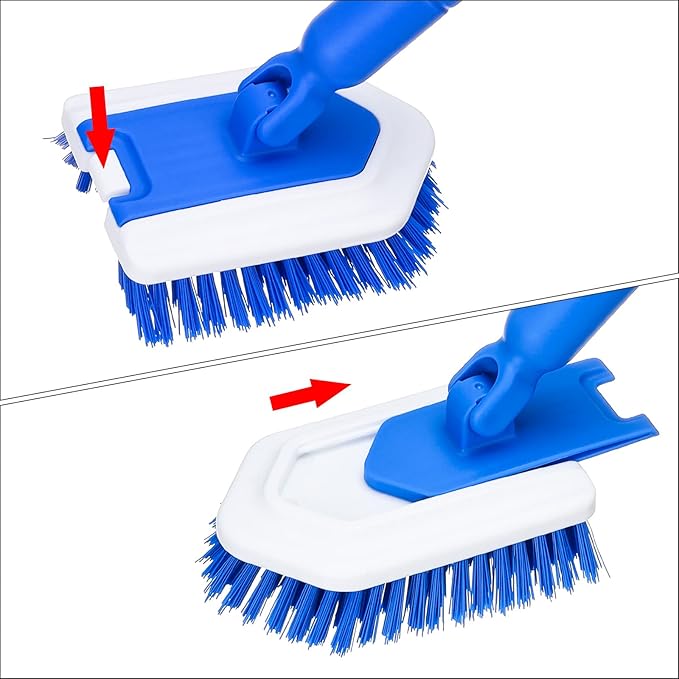 Lalafancy Cleaning Brush Head Tub and Tile Scrubber Stiff Bristles Brush Replacement Refill for Bathroom Bathtub Shower Cleaning Fit Lalafancy Scrub Brush