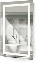 Krugg | 18 Inch X 30 Inch LED Bathroom Mirror | Lighted Vanity Mirror Includes Dimmer & Defogger | Wall Mount Vertical or Horizontal Installation