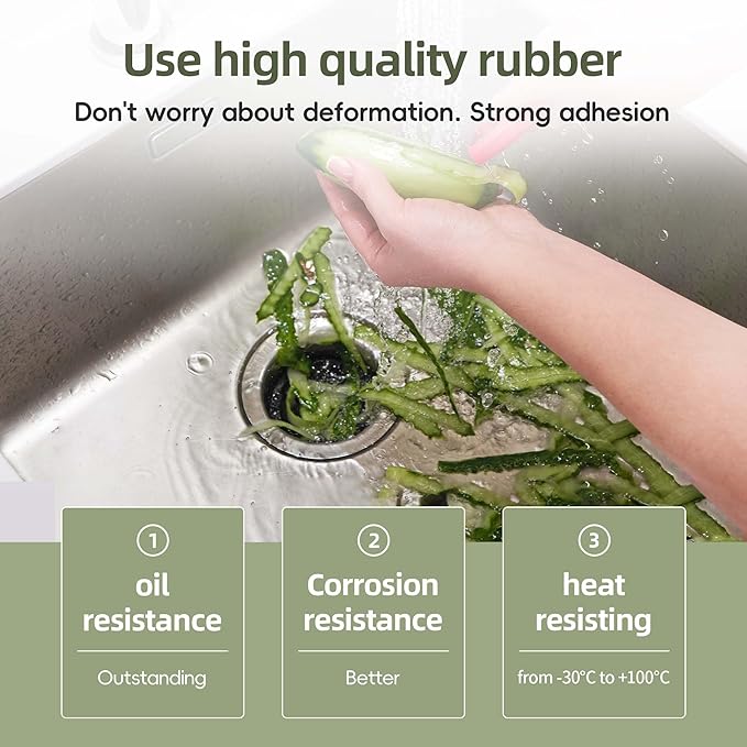 Garbage Disposal Splash Guards 3 3/8 Inch Sink Baffle QCB-AM Quiet Collar Drain Plugs Disposer Accessories Replacement for InSinkErator Evolution Series 2-Pack
