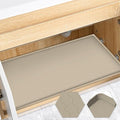 Waterproof Under Sink Mat 34" x 19", Silicone Cabinet Liner, Rubber Protector for Kitchen and Bathroom, Keeps Cabinets Clean, Dry, and Organized (Khaki)