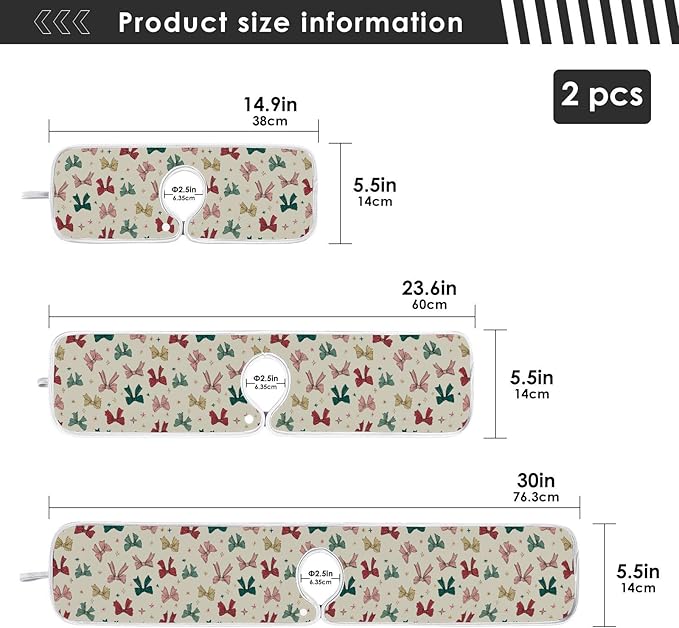 2 PCS Kitchen Sink Splash Guard 14.9 Inch Faucet Mat for Kitchen Sink Bathroom Sink Faucet Absorbing Drip Drain Mat Pad Microfiber Soft Washable Green and Beige Bows Stars