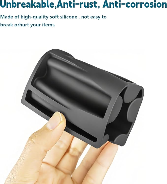Silicone Soap Dish,Self Draining Soap Holder Perfect for Shower,Bathroom Sink,Kitchen Sink & Travel,Non-Slip Bar Soap Holder Extend Soap Life,Keep Soap Bars Dry Clean (Black-2Pcs)