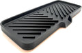 Happitasa Silicone Soap Dish Tray and Sponge Holder with Drain Chute and Feet | 3-Way Sloped Design | Bathroom and Kitchen Sink Organizer Caddy (Black, 10"x4")