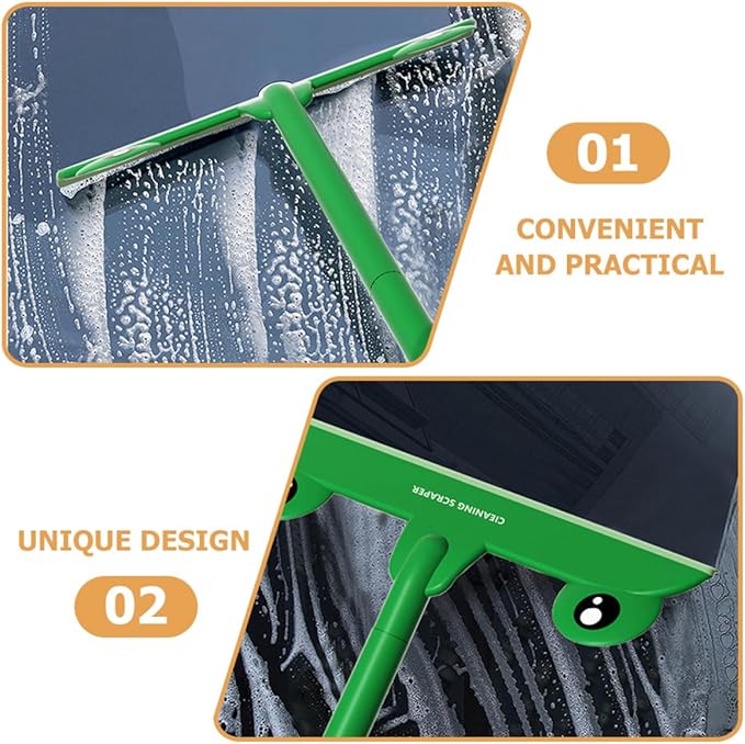VILLCASE Shower Squeegee for Glass Doors and Windows Plastic Bathroom Window Cleaning Tool for Shower and Home Use 1pcs