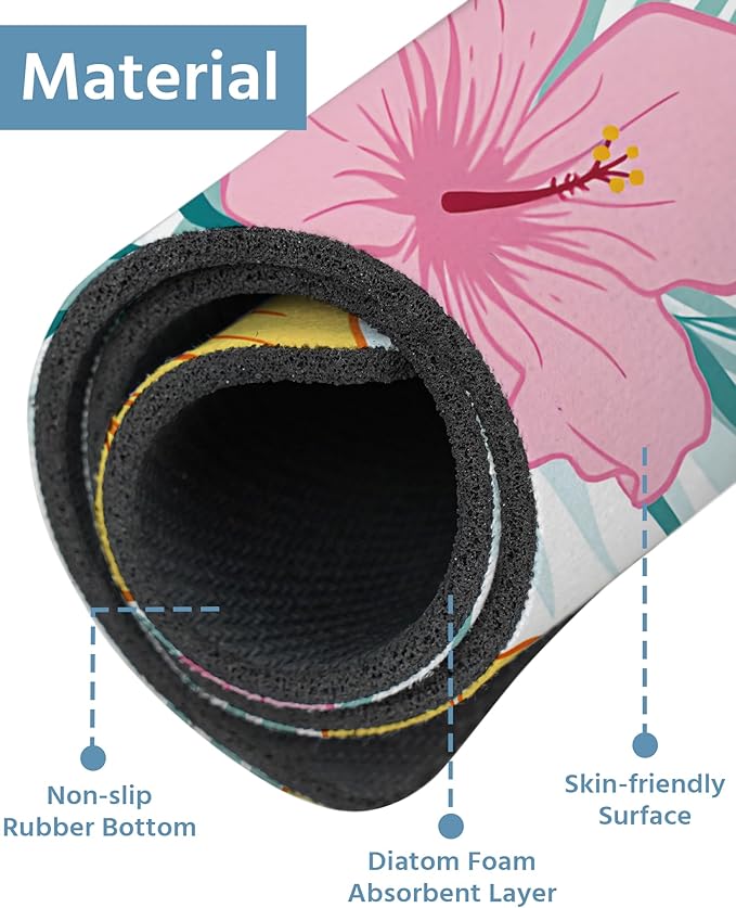 Patterned Sink Faucet Mat Kitchen Splash Guard Super Absorbent Drying Mat, Non-Slip Drain Pad for Kitchen Counter or Bathroom-24x5.5in
