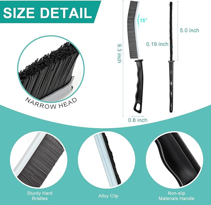 Crevice Cleaning Brush, Hard Bristle Brush for Cleaning, Multifunctional Gap Cleaning Brush Tool, Household Cleaning Tools for Kitchen, Bathroom, Toilet, Sink, Bathtub (5PCS)