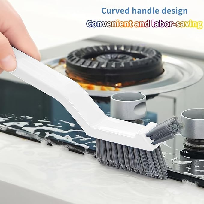 Crevice Cleaning Tool, Multi Purpose Grout, Brush Cleaner with Stiff Bristles, Bathroom Scrubber with Flexible Design, Cleaning Tools for Household Use, Kitchen Bathroom Vehicle Faucets