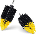 2PACK Tile Corner Drill Brush,Upgraded Powerful Scrubber Brush Made to Tackle Corner Stains,Cleaning Corner of Grout, Tiles, Sinks, Bathtub, Bathroom, Kitchen