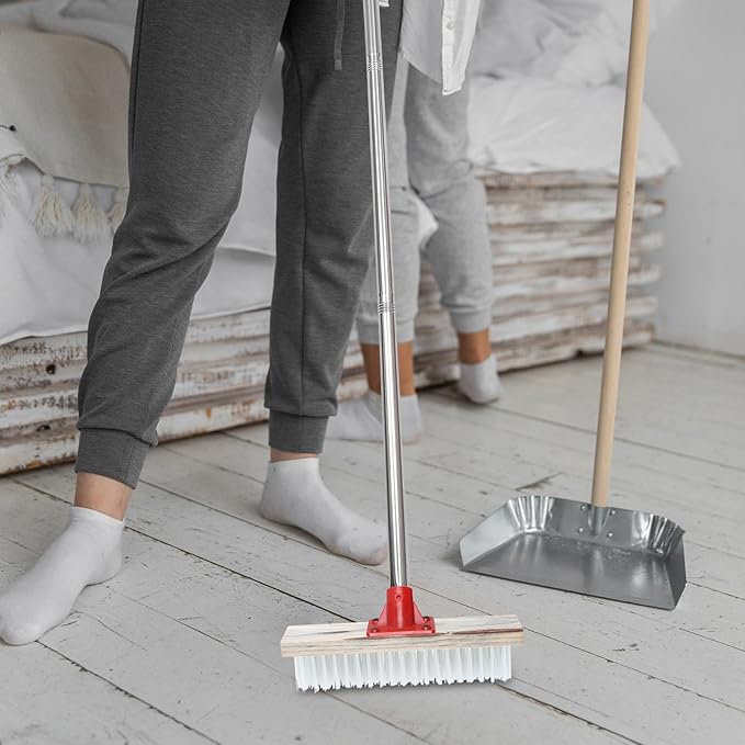 Nylon Wire Brush Head with Stiff Bristles, Floor Cleaning Tool Replacement for Moss Removal and Multi-Purpose Scrubbing, Suitable for Outdoor Patio and Indoor Floor Cleaning