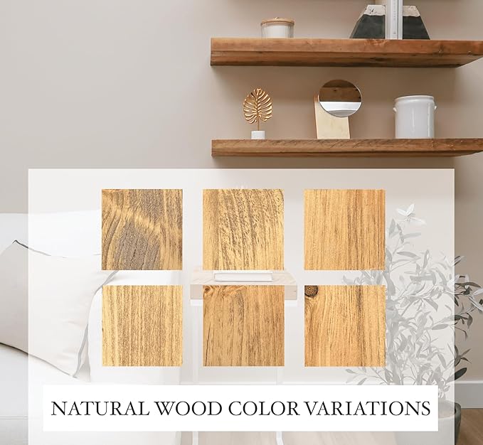 Urbandi Modern Floating Shelves 3 Inches Thick for Wall, Wide Shelves for Kitchen, Living Room, Bedroom, and Bathroom, Natural Pine Wood, Rustic Wooden Shelf, (Set of 2) (Aged Oak, 36Lx3Hx8D)