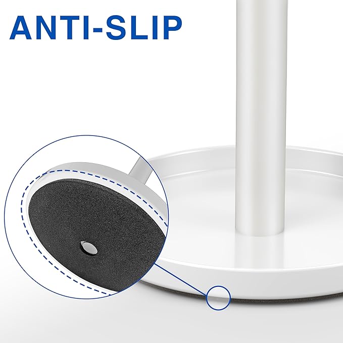 Electric Toothbrush Holder Stand for Bathroom: Stainless Steel Ventilated Organizer with Slots for Electric Toothbrushes & Razors, White