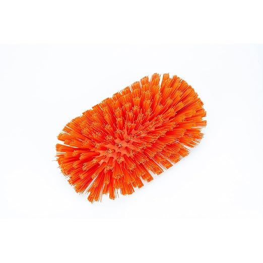 SPARTA Tank and Kettle Scrub Brush Heavy-Duty Tile Brush, Color-Coded and Handle Compatible (Sold Separately) for Optimal Access In Spacious Containers, Plastic, 5.5 X 9.5 Inches, Orange