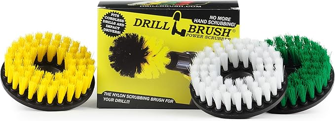 Kitchen Tools - Drill Brush - House Cleaning Spin Brush Kit - Stove, Oven Rack, Sink, Baseboard, Floor - Bathroom Accessories - Shower Door - Vanity Mirror - Shower Curtain - Bath Mat - Tile and Grout