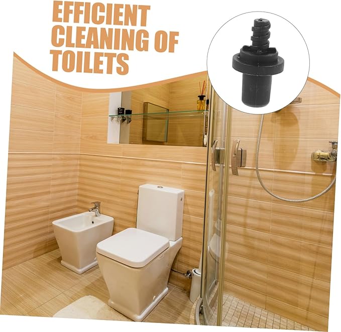 10-Piece Self-Locking Toilet Brush Head Adapter Set Screw Connector and Handle Accessories for Toilet Brush Sturdy Plastic Parts