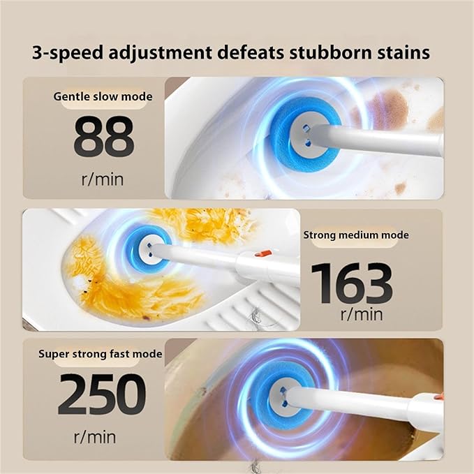 Wall Mounted Electric Toilet Electric Toilet Scrubber Throwaway Brush Head Easy 360 Degree Stain Removal Disposable Brush Head for Toilets