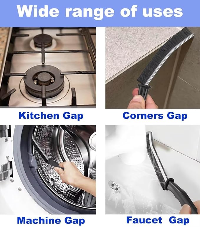 Crevice Cleaning Brush,Hard-Bristle Thin Gap Cleaning Brush Grout Cleaner Brush Magic Brush Cleaner Small Spaces Cleaning Tool for Home Bathroom, Shower, Tile, Kitchen, Window Groove