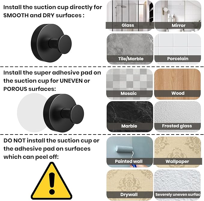 Vacuum Suction Cup Hooks for Shower 2 Pack, Heavy Duty Aluminum Alloy Towel Hooks for Bathroom Kitchen Glass Tile Wall No Drill Removable Robe Loofah Coat Suction Hooks Hanging-Space Grey