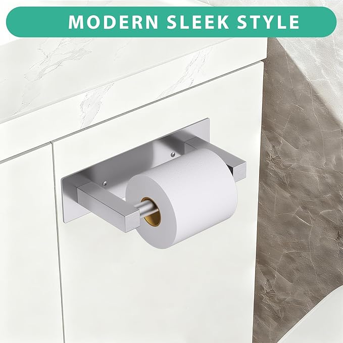 Brushed Nickel Bathroom Toilet Paper Holder Wall Mount, Stainless Steel Commercial Toilet Paper Dispenser Paper Towel Holder, Large Bathroom Toilet Tissue Roll Holder