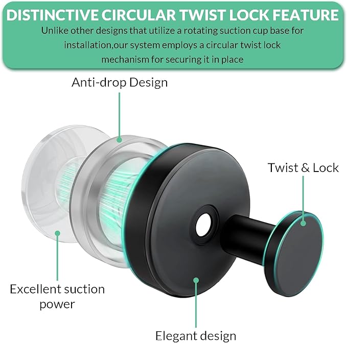 Eyesoul Hold No-Drill Hook Stainless Steel Waterproof Suction Cup Hooks for Shower Bathroom Kitchens Hanging Towels Suction Cup Hooks
