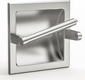 Brushed Nickel Recessed Toilet Paper Holder,Pivoting Toilet Tissue Holder,Made of SUS304 Stainless Steel, in Wall Toilet Paper Holder with Bracket