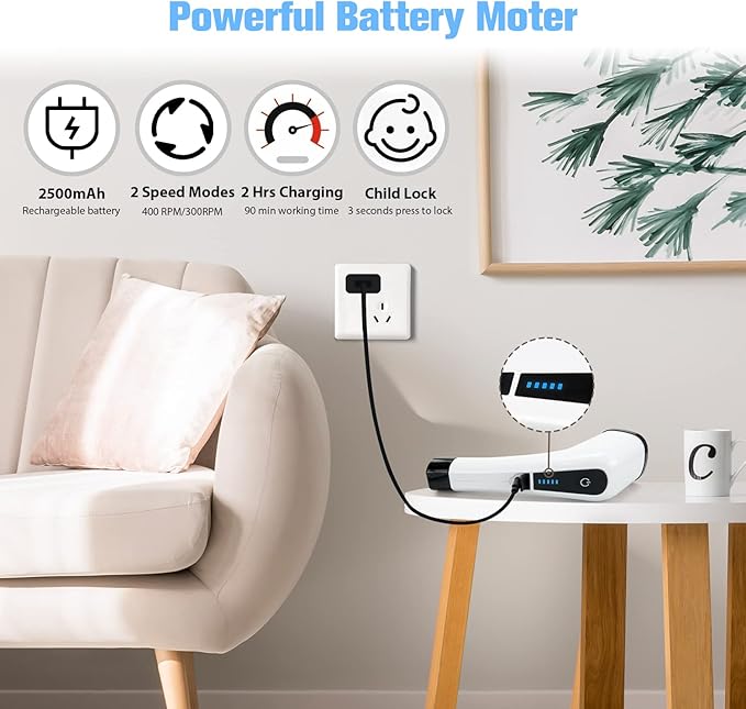 Electric Spin Scrubber, TSGLO 2022 New Cordless Shower Cleaning Brush with 7 Replaceable Brush Heads&Adjustable Extension Long Handle, 360 Power Tub&Tile Scrubber for Bathroom, Glass, Sink, Floor