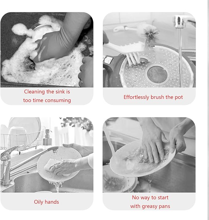 Electric Brush Multifunctional Tool Brush Heads Cleaner for Dishes Kitchen Bathroom Glass