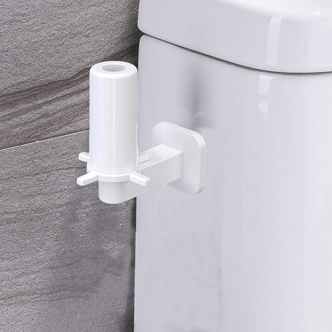 Self Adhesive Toilet Paper Holder, Paper Towel Holder - Bathroom Toilet Paper Holder Stand - Easy Installation No Drilling (White)