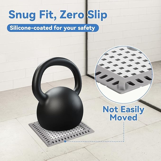 Shower Drain Hair Catcher, 4.72" Shower Drain Cover, All-in-One Universal Sink & Shower Drain Strainer, Easy Installation, Stainless Steel and Silicone Bathroom Accessories for Tub, Bathtub (Square)