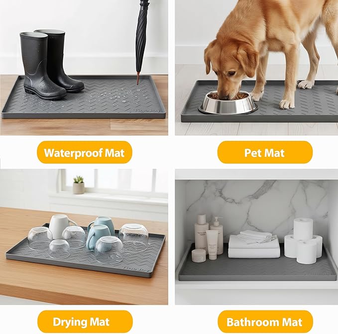 TigeJoy 28" x 22" Under Sink Mats for Kitchen Waterproof