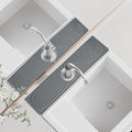 Faucet Mat for Kitchen Sink ，Water Absorbing Stone Tray for Sink，15.7 inches Long Diatomite Fast-Drying Faucet Mat， Faucet Splash Guard for Bathroom Counter