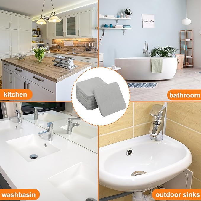 40 Pack 4" Square Diatomaceous Earth Coaster, Versatile Water Absorbent Diatomite Coaster, Premium Water Absorbing Bath Stone Mat for Modern Home by KUKLIPJIM