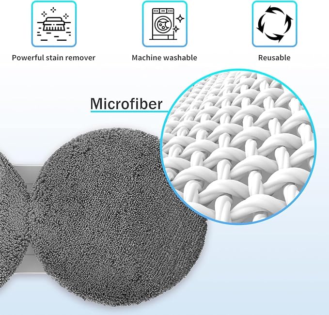 10 Pieces Microfiber Replacement Pads for X1 Window Cleaners, Reusable, Machine Washable