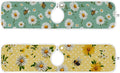 2 PCS Kitchen Sink Splash Guard 23.6 Inch Faucet Mat for Kitchen Sink Bathroom Sink Faucet Absorbing Drip Drain Mat Pad Microfiber Soft Washable Yellow and Green Daisy Bees