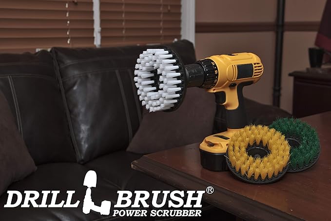 Kitchen Tools - Drill Brush - House Cleaning Spin Brush Kit - Stove, Oven Rack, Sink, Baseboard, Floor - Bathroom Accessories - Shower Door - Vanity Mirror - Shower Curtain - Bath Mat - Tile and Grout