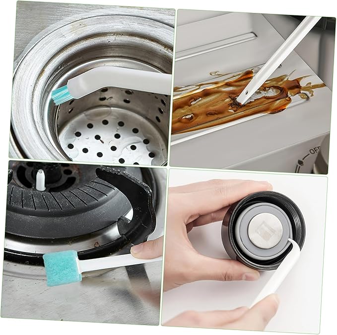 GARVALON Ergonomic Handle Cleaning Brush for Cleaning Grout Brush Shower Cleaner Bottle Cleaner Tool