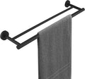 Towel Rack for Bathroom, 24 Inch Dual Towel Bar, Stainless Steel Wall Mounted Towel Holder Modern Home Decor Bathroom Accessories, Matte Black