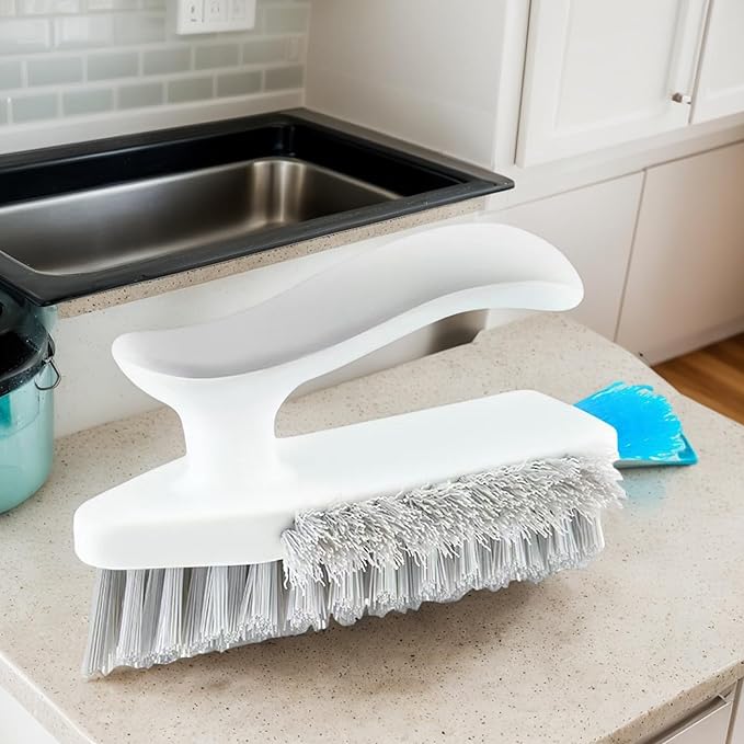 Crevice Cleaning Tool - Narrow Scrubber Tool - with Ergonomic Handle Narrow Cleaning Brush - for Shower Kitchen Floor Tub Grout Household Countertop