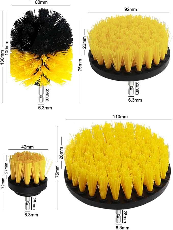 Electric Drill Brush Round Scrubber Brushes Auto Tires Tools for Bathroom Surfaces Floor Grout Tile