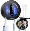 Tooth Brush Holder for Bathroom, Smart Toothbrush Holders Wall Mounted, Toothbrush Cleaner Organizer with LED Screen and Drying Fits Most Electric, Manual and Kids’ Toothbrushes for Home & Travel