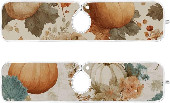 Sink Faucet Absorbing Mat Kitchen Sink Splash Guard Splash Faucet Drip Catcher for Bar RV Bathroom 2PCS 30x5.5in Orange Thanksgiving Vintage Pumpkin