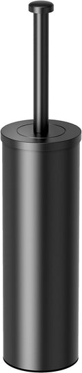 Gatco 1481MX Latitude II Round Toilet Brush and Holder, Matte Black