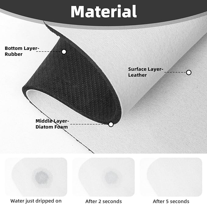 Mushroom Forest Butterfly Kitchen Sink Splash Guard Faucet Mat 1 Pcs, Absorbent Fast Drying Mat Gadgets Splash Guard For Bathroom 15 X 5.5 Inches