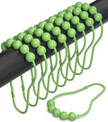 Shower Curtain Hooks Rust Proof (Set of 12) - Stainless Steel Shower Curtain Rings - Anti Slip Roller Balls for Easy Glide (Secure Lock Hooks, Lime Green)