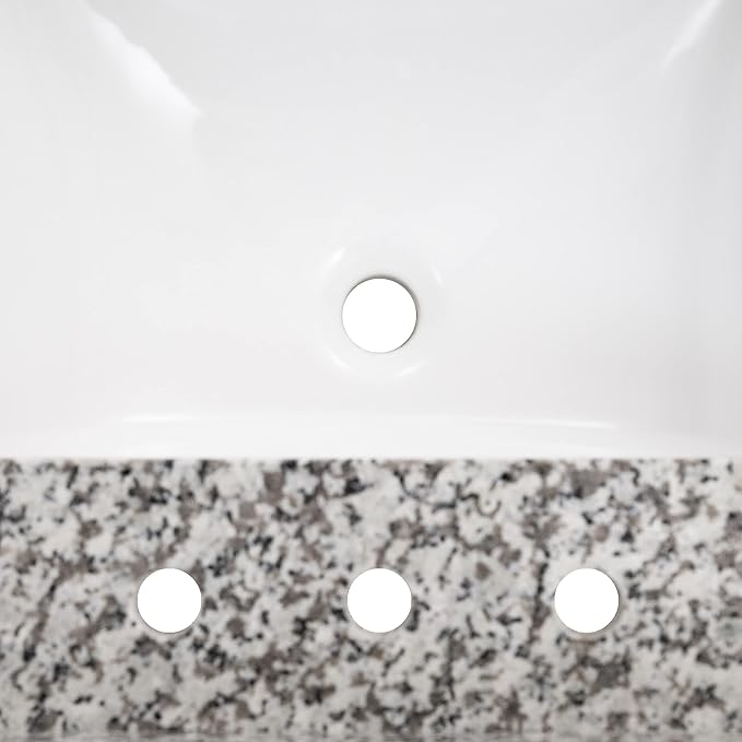 MSI Sparkling Gray Vanity Top with Under Mount Rectangle Double Bowl Ceramic Sinks, Engineered Marble Stone, 4" CC Faucet Holes, 61"X22"