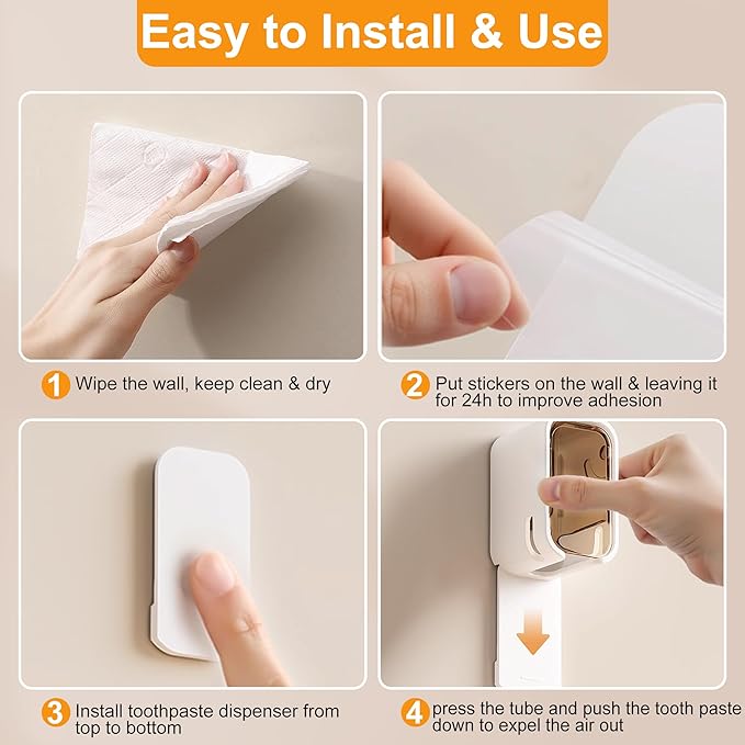 2 Pcs Toothbrush Holders for Bathroom【Upgrade Single Slot Design】 Toothbrush Holder Wall Mounted with Cover, Self-Adhesive Tooth Brush Storage Organizer for Family and Travel(2, Brown)
