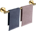 NearMoon Bath Towel Bar, Thicken Stainless Steel Shower Towel Rack Holder Wall Mounted for Bathroom, 24-lnch Overall Length-21-lnch Usable Hanging Space (1 Pack, Brushed Gold)