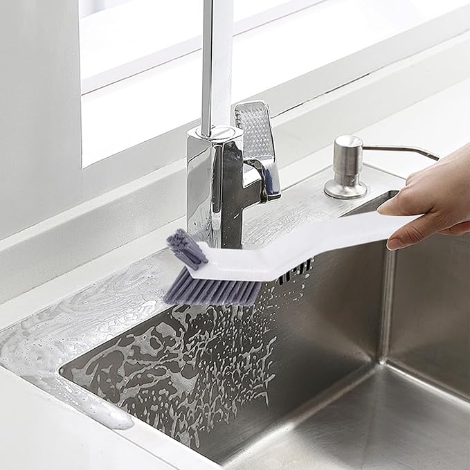 Crevice Cleaning Tool, Multi Purpose Grout, Brush Cleaner with Stiff Bristles, Bathroom Scrubber with Flexible Design, Cleaning Tools for Household Use, Kitchen Bathroom Vehicle Faucets